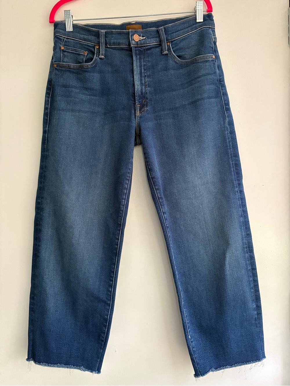 Mother The Mid Rise Rambler Zip Ankleš„ coastal colors⢠size 30⢠raw hem - Picture 14 of 14